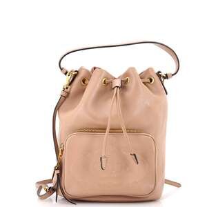 Prada Logo Drawstring Bucket Bag Glace #244259P97B